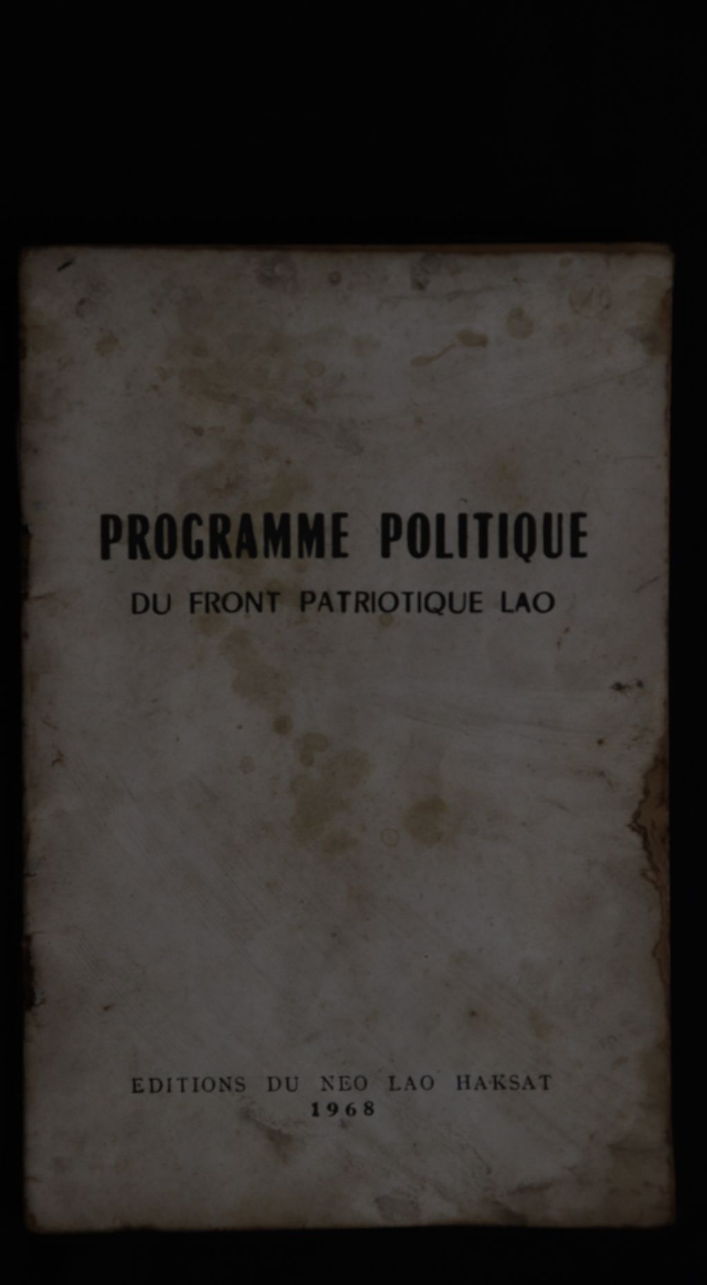 PROCRAME POLITIOUE DU FRONT PATRIOIOUELAO